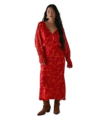 Warehouse Women's Shadow Stripe Neck Midi Dress