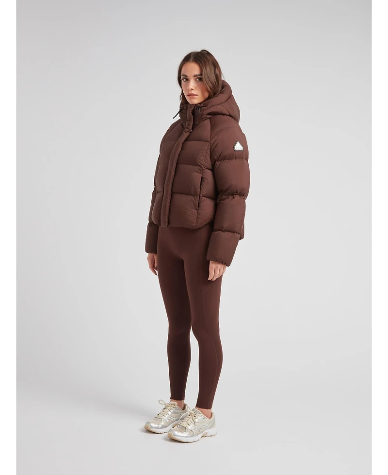 JACK1T Women's Cloud Cropped Hooded Puffer Jacket