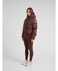 JACK1T Women's Cloud Cropped Hooded Puffer Jacket
