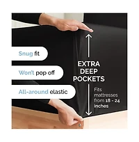 Microfiber Sheet Set 18" - 24" Inch Extra Deep Pocket California King