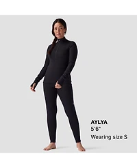 Backcountry Women's Cedars Rws Merino Mid-Wt Baselayer 1/4-Zip Top Midweight Long Underwear Tops