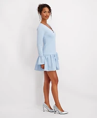 Siena Women's Fluence Bottom Long Sleeves Mini Dress