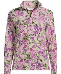 Lands' End Women's Petite Anyweather Fleece Quarter Zip Pullover