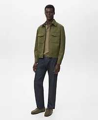 Mango Men's Pockets Cotton Jacket