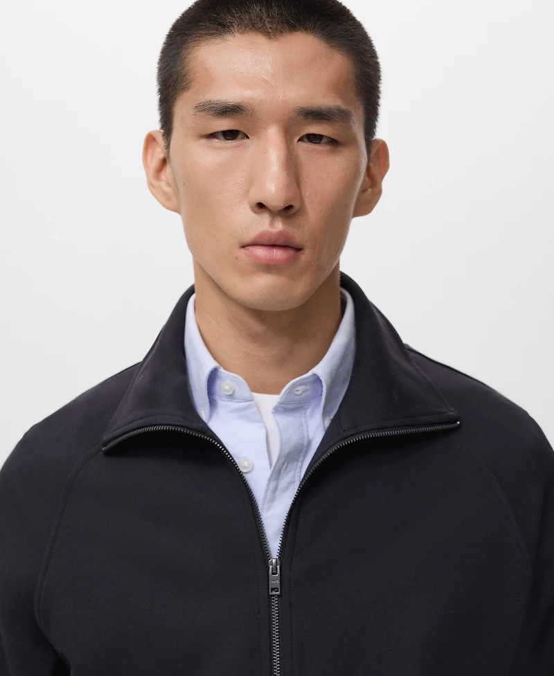 Mango Men's Regular-Fit Zip-Up Hoodie