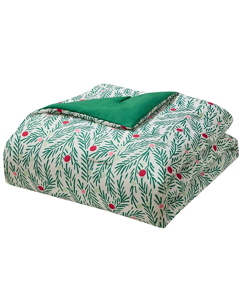 Hallmark Green Branches Holiday 4-Pc. Comforter Set