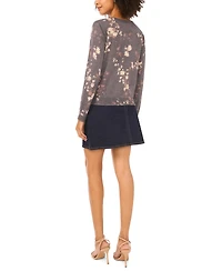 Vince Camuto Women's Floral Print Long-Sleeve Cardigan