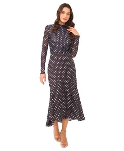 Cece Womens Turtleneck Top Flouncy Midi Skirt