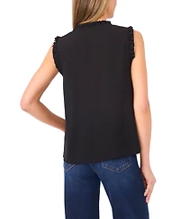 CeCe Women's Short-Sleeve V-Neck Button Down Top