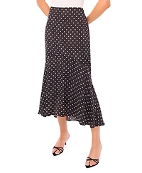 CeCe Women's Flouncy Flowy Hem A-line Midi Skirt