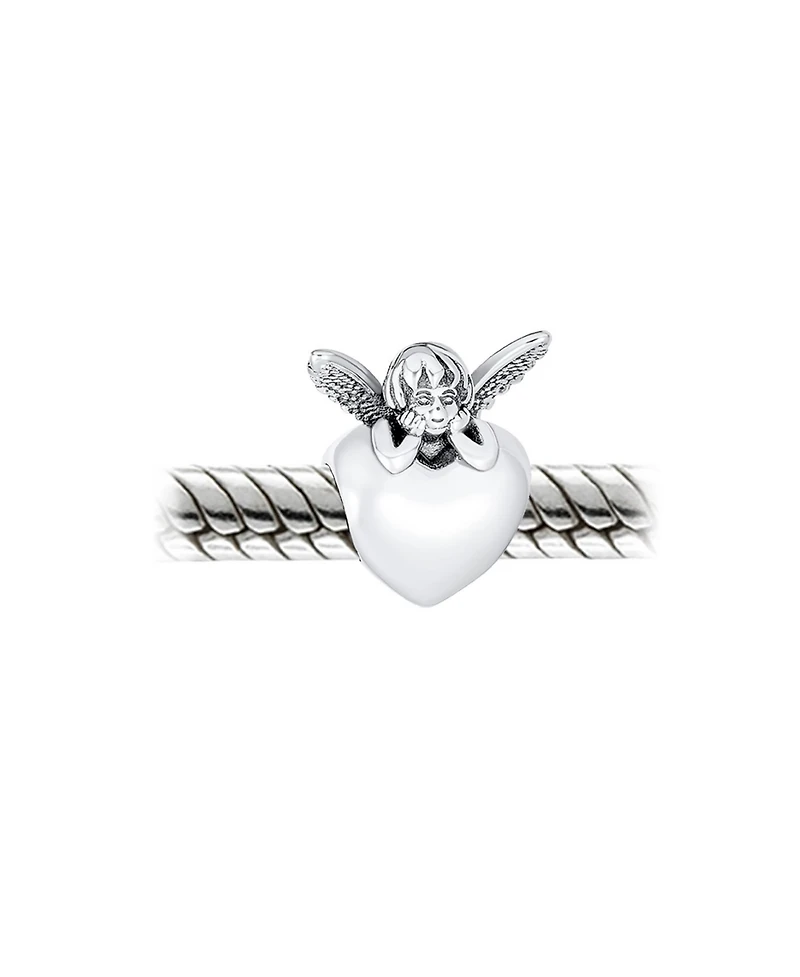 Bling Jewelry Set of 2 Fairy Angel Wings Heart & Cloud Word Dreamer Bead Charm Sterling Silver