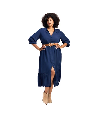 Avenue Women's Averie Shirtdress With Belt