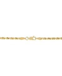 Macy's Glitter Rope Chain Necklace in 14K Yellow Gold