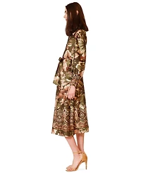 julia jordan Women's Long-Sleeve Midi Shirtdress