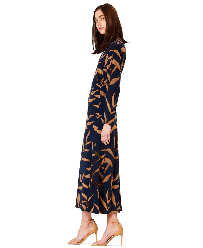 julia jordan Women's Printed Long-Sleeve Dress