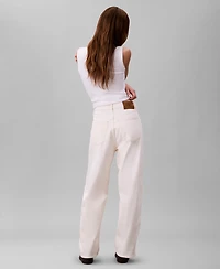 Calvin Klein Jeans Women's Seamed High-Rise Barrel Jeans