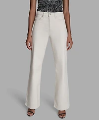 Bcbg Women's Wide Leg Mid-Rise Jeans