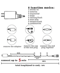Cowin Christmas String Lights Extendable Multi Colored 66Ft 200LEDs