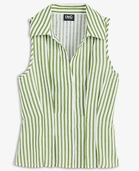 I.n.c. International Concepts Women's Collared Sleeveless Button-Front Top, Macy's Exclusive