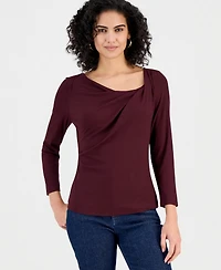 I.n.c. International Concepts Women's Draped Cowl-Neck Top, Macy's Exclusive