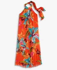 I.n.c. International Concepts Women's Floral-Print Pleated Halter Maxi Dress, Macy's Exclusive