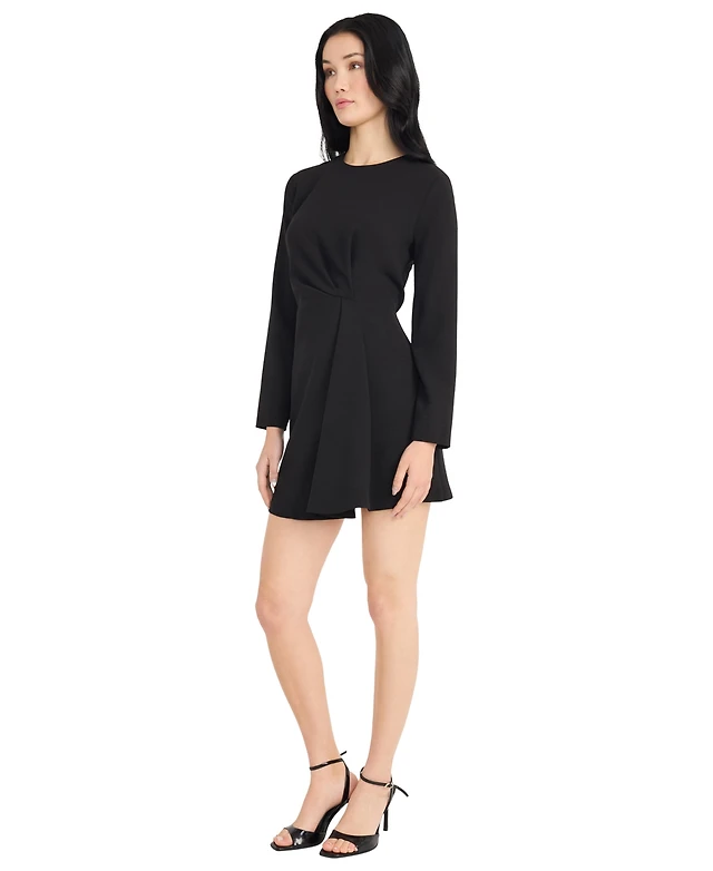 calvin klein women's pull-on long-sleeve a-line dress CALVIN KLEIN A Line Dress w/Sheer Illusion Cuff Sleeves CD0C1T51