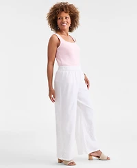 Style & Co Petite Lined Patchwork Straight Pants, Macy's Exclusive