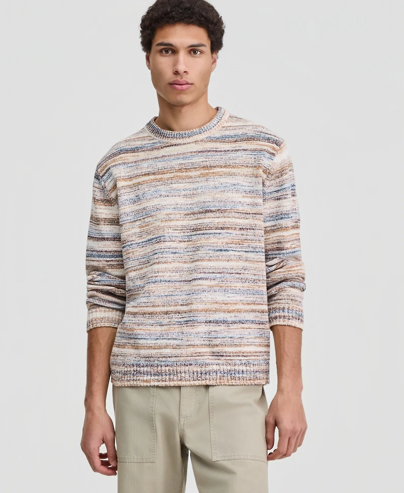 Sun + Stone Men's Long-Sleeve Space-Dyed Crewneck Sweater, Macy's Exclusive