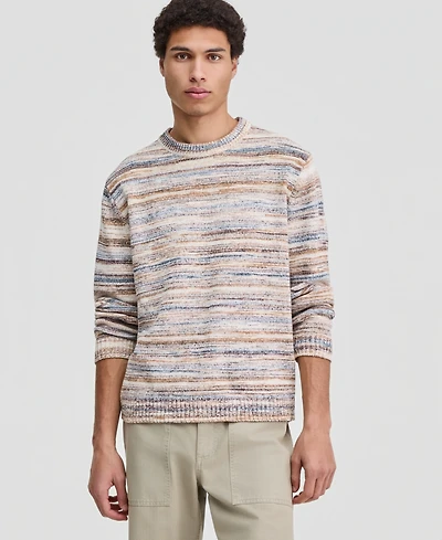 Sun + Stone Men's Long-Sleeve Space-Dyed Crewneck Sweater, Macy's Exclusive