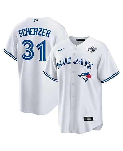 Nike Men's Max Scherzer White Toronto Blue Jays 2025 World Series Home Replica Player Jersey