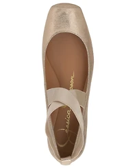Jessica Simpson Women's Mandalaye Elastic Criss-Cross Ankle Strap Ballet Flats