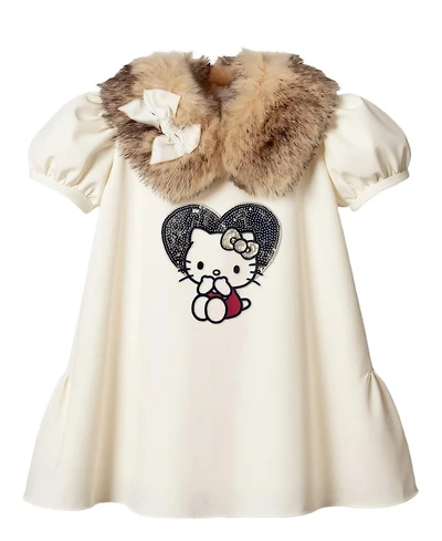 Kate Mack Girls Hello Kitty Round Neck Dress