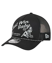 New Era Men's Black Las Vegas Raiders Gas Station 9FORTY A-Frame M-Crown Adjustable Trucker Hat