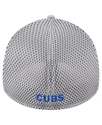 New Era Men's Gray Chicago Cubs Visor Paint Splatter 39THIRTY Flex Hat