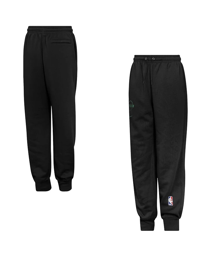 Nike Big Boys and Girls Black Boston Celtics Club Fleece Practice Jogger Pants
