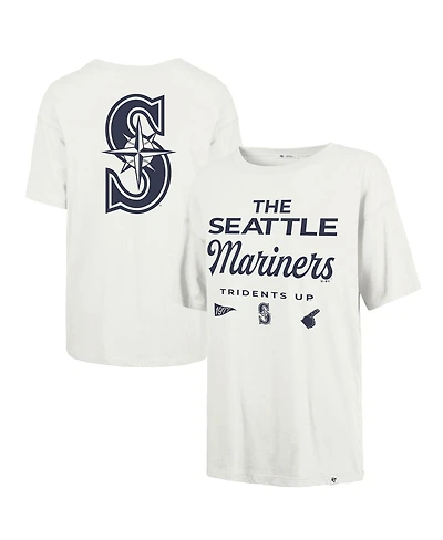 '47 Brand Women's White Seattle Mariners Show Off Boyfriend T-Shirt