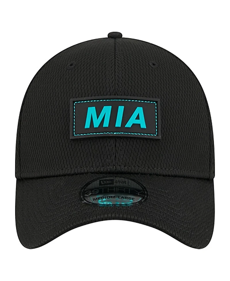 New Era Men's Black Miami Dolphins Scoreboard 39THIRTY Flex Hat