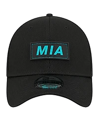 New Era Men's Black Miami Dolphins Scoreboard 39THIRTY Flex Hat