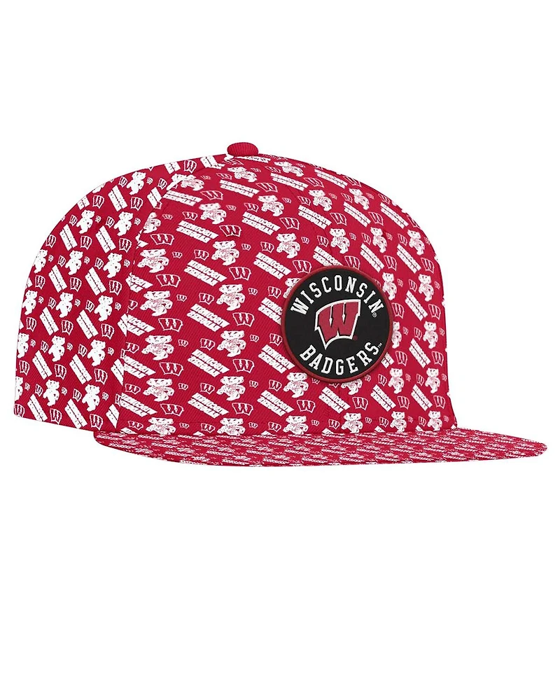 Under Armour Men's Red Wisconsin Badgers Gameday ArmourFuse Snapback Hat