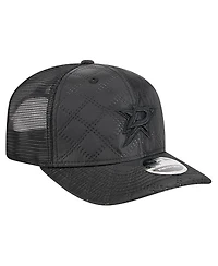 New Era Men's Black Dallas Stars Quilted Nylon 9SEVENTY Adjustable Trucker Hat