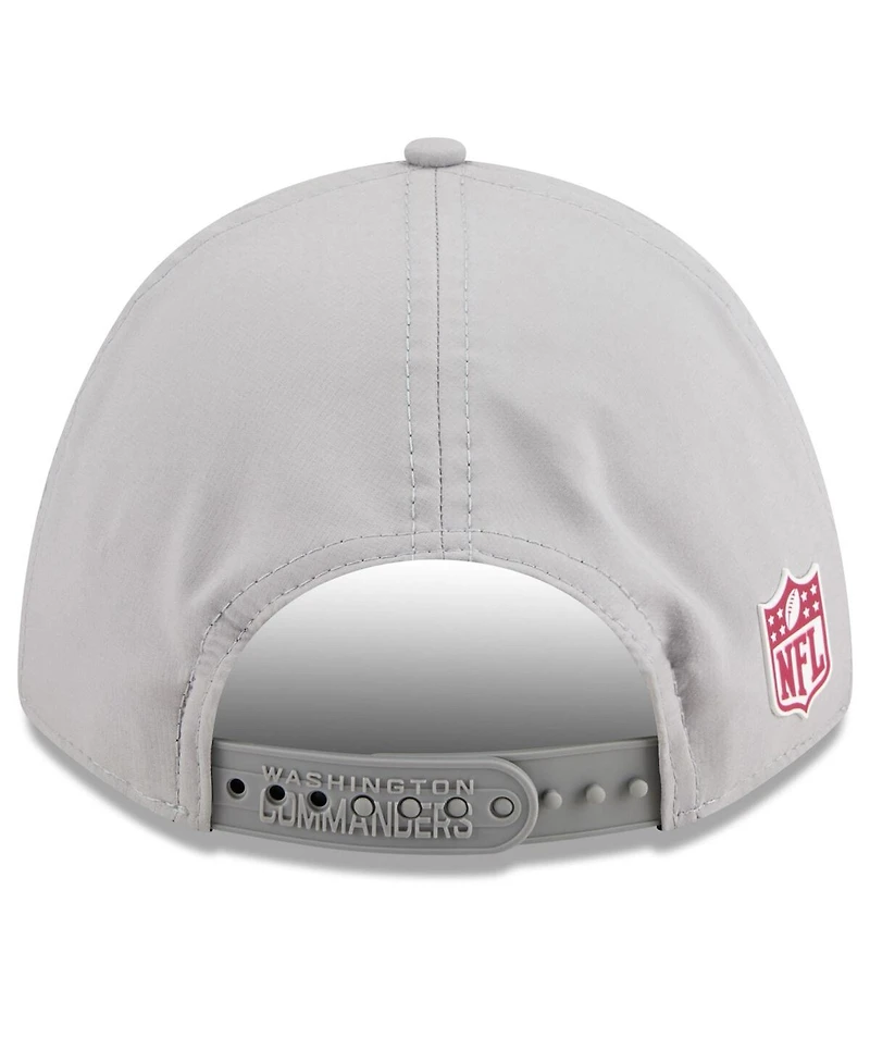 New Era Men's Gray Washington Commanders 2025 Sideline M-Crown 9FORTY Adjustable Hat