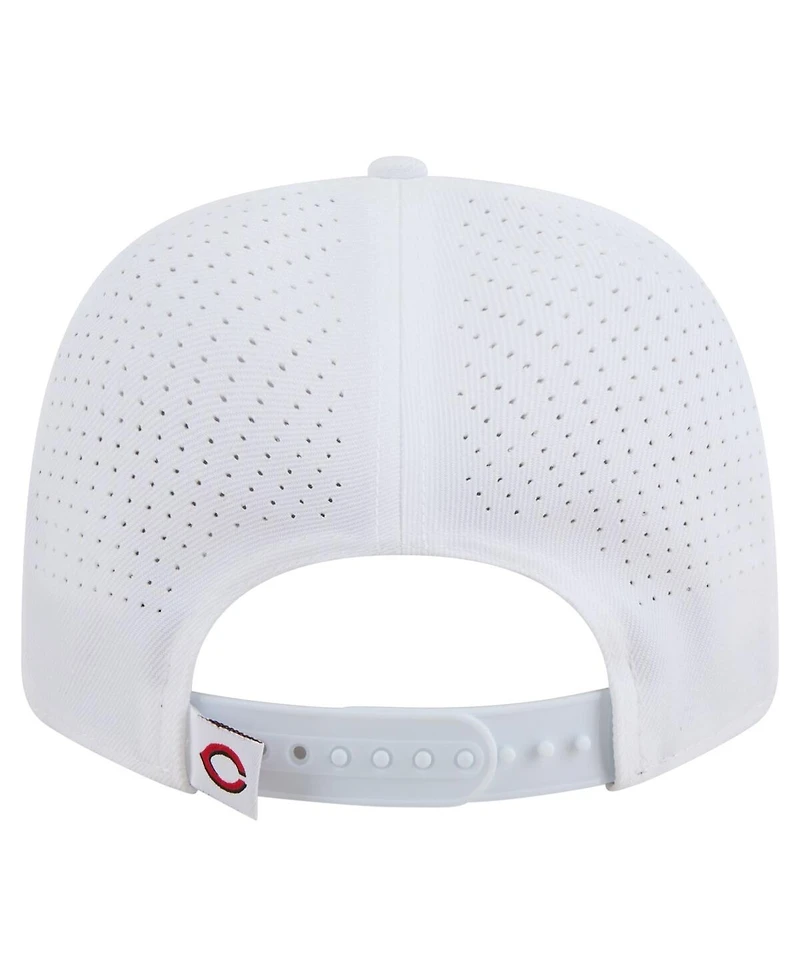 New Era Men's White Cincinnati Reds Coolera 9SEVENTY Adjustable Hat