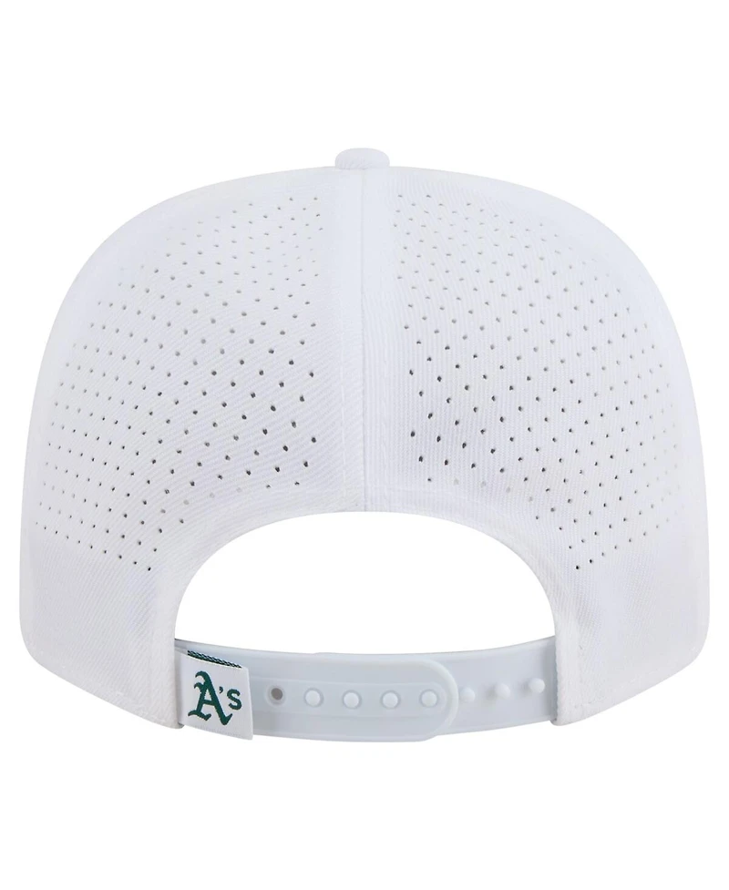 New Era Men's White Athletics Coolera 9SEVENTY Adjustable Hat