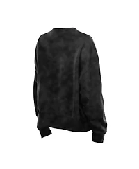 New Era Women's Black Seattle Kraken Oversized Throwback Mineral Wash Sweatshirt