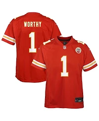 Nike Big Boys and Girls Xavier Worthy Red Kansas City Chiefs Team Game Jersey