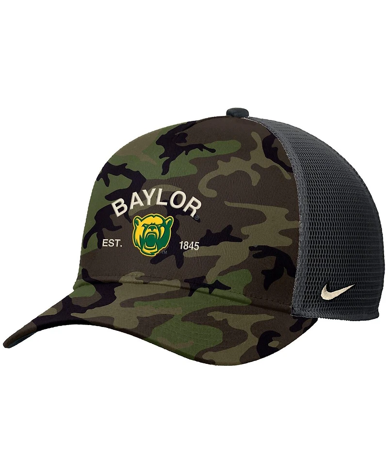 Nike Men's Camo Baylor Bears 2025 Military Appreciation Rise Adjustable Trucker Hat