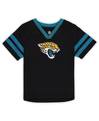 Outerstuff Toddler 2-Piece Black/Teal Jacksonville Jaguars Red Zone V-Neck T-Shirt and Pants Set