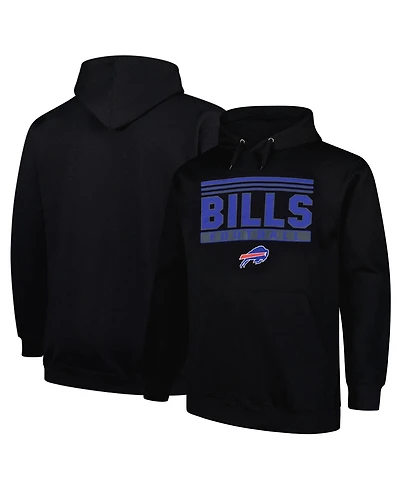 Fanatics Men's Black Buffalo Bills Big Tall Pop Pullover Hoodie