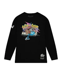 Mitchell & Ness Men's and Women's Black 50th Anniversary of Hip-Hop Graffiti Long Sleeve T-Shirt