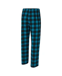 Concepts Sport Men's 2-Piece Black/Teal Jacksonville Jaguars Avondale T-Shirt and Flannel Pants Set